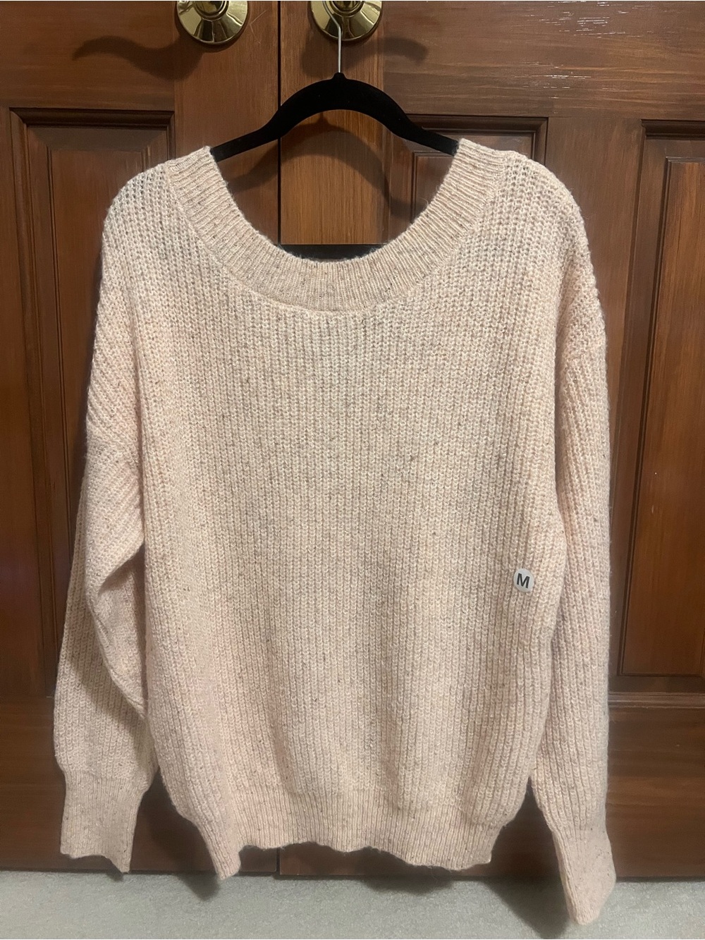 Hem & Thread Soft Pale Pink Scoop Neck Sweater